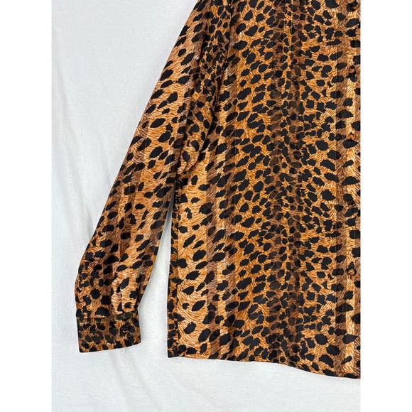 Martinique Leopard Print Long Sleeve Blouse Womens Sz 12 Animal‎ Print 40 bust - Picture 2 of 9